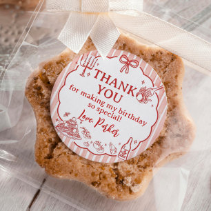 Little Meatball Italian Birthday Party Classic Round Sticker