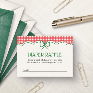 Little Meatball Italian Pasta Shower Diaper Raffle Enclosure Card