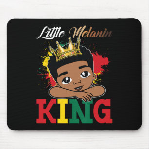 Little Melanin King Black History Month Black Afro Mouse Pad