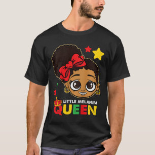 Little Melanin Queen Black History Month Blm Afric T-Shirt