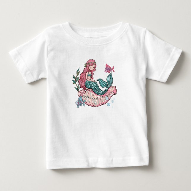 Little mermaid baby T-Shirt (Front)