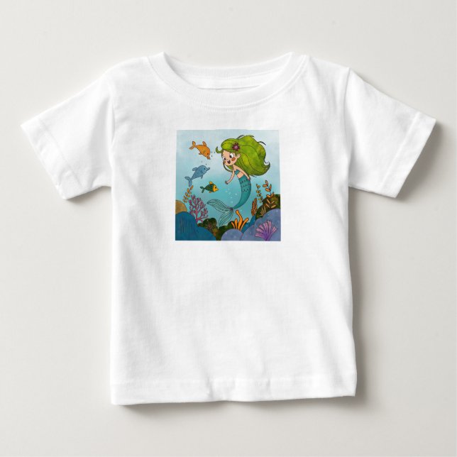 Little mermaid baby T-Shirt (Front)