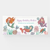 Little Mermaid Birthday Banner