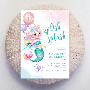 Little Mermaid Birthday Bash Under The Sea Invitat Invitation