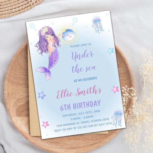 Little Mermaid Birthday Cards (Little Mermaid Cards)