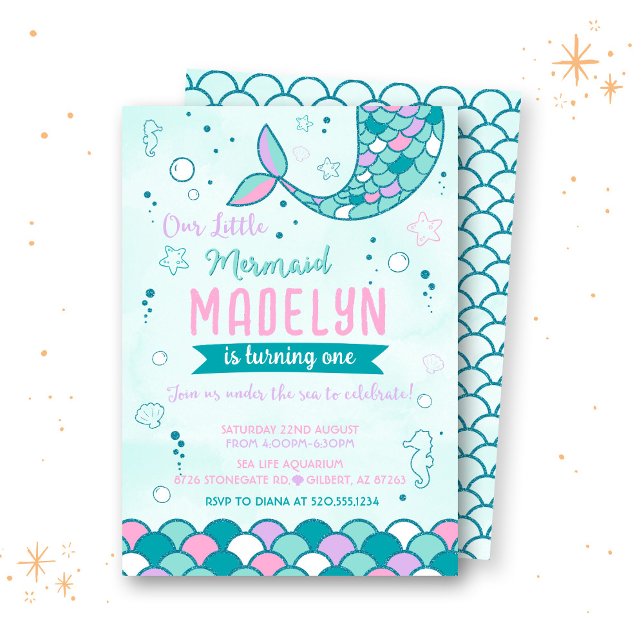 Little Mermaid Birthday Invitation (Creator Uploaded)