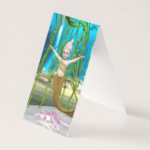 Little Mermaid Cute Fantasy Girl, Blue Ocean