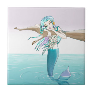 Little Mermaid Items Ceramic Tile