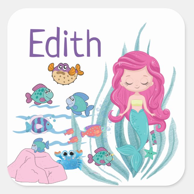 Little Mermaid Name Sticker (Creator Uploaded)