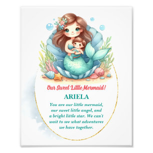 Little Mermaid Nursery Room Decor Photo Print