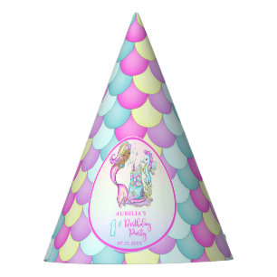 Little Mermaid of Colour - Girl 1st Birthday Party Hat