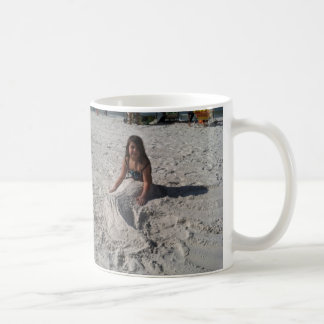 little mermaid on beach by bbillips coffee mug