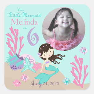 Little Mermaid Photo Sticker Brunette 6