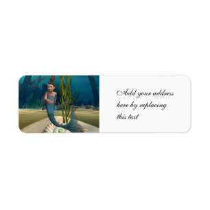 Little Mermaid Return Address Label