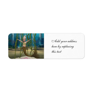 Little Mermaid Return Address Label