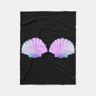 Little Mermaid Seashell Bra Costume Halloween Matc Fleece Blanket