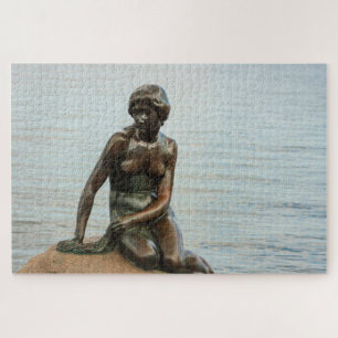 Little mermaid statue in Copenhagen, Denmark Jigsaw Puzzle