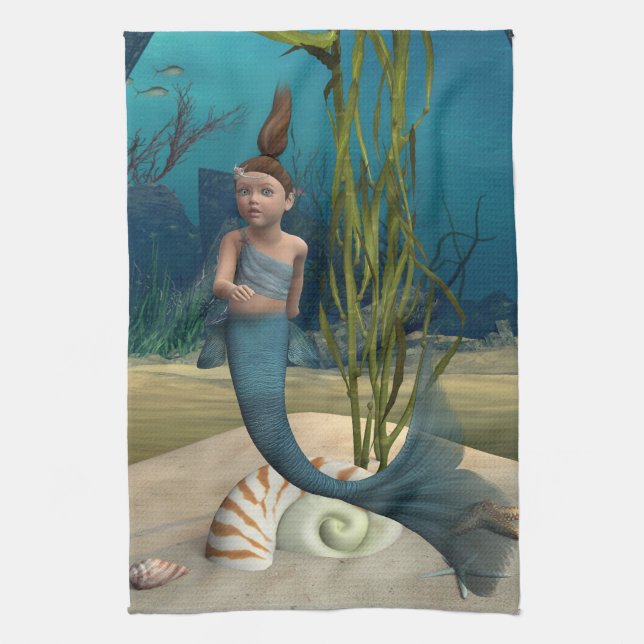 Little Mermaid Tea Towel (Vertical)