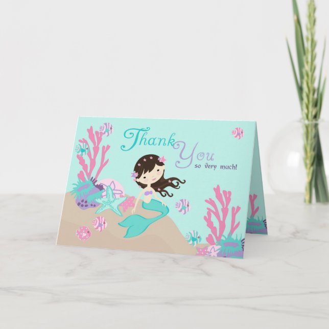 Little Mermaid TY Card 2 Brunette (Front)