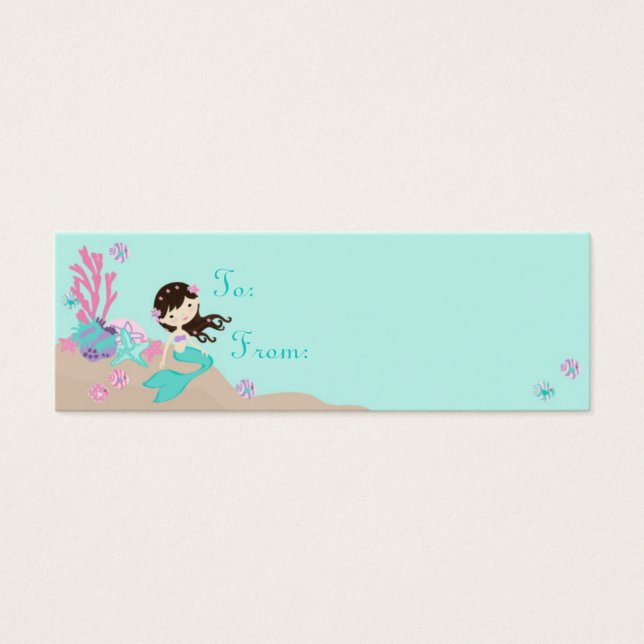 Little Mermaid TY Gift Tag S Brunette (Front)