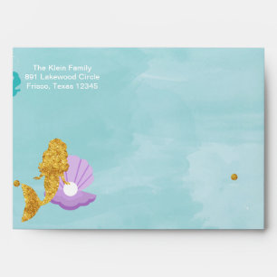 Little Mermaid Under the Sea Customisable Envelope