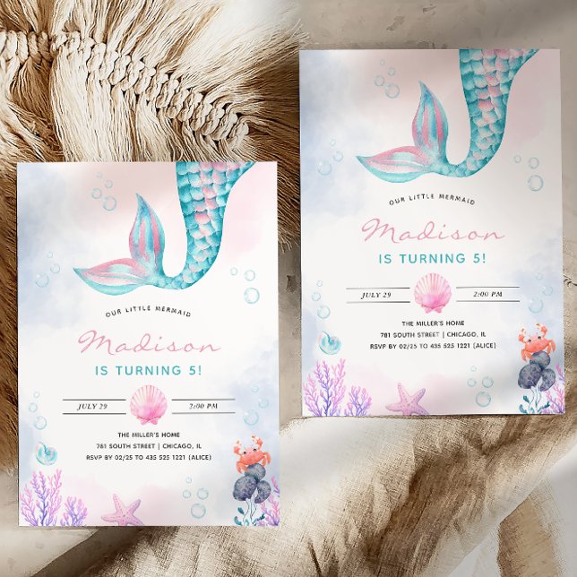 Little Mermaid Underwater Birthday  Invitation (Creator Uploaded)
