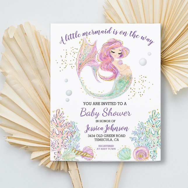 Little Mermaid Watercolor Baby Shower Budget (Creator Uploaded)