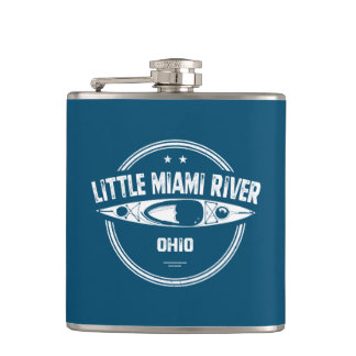 Little Miami River Ohio Kayaking Hip Flask