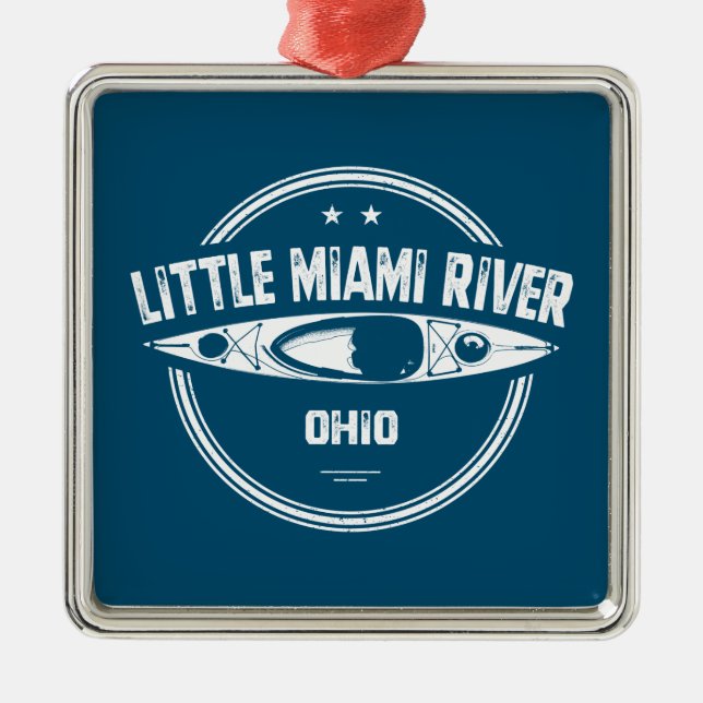 Little Miami River Ohio Kayaking Metal Ornament (Front)