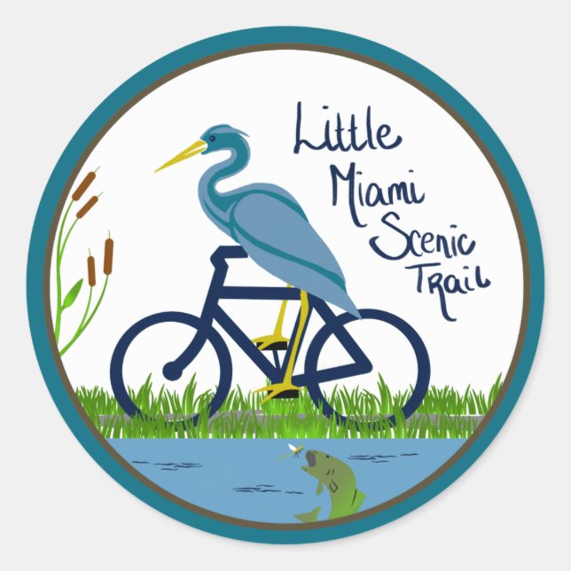 Little Miami Scenic Trail Heron Sticker (Front)