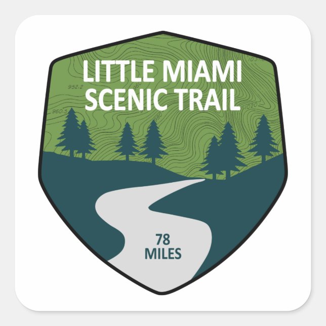 Little Miami Scenic Trail Square Sticker (Front)