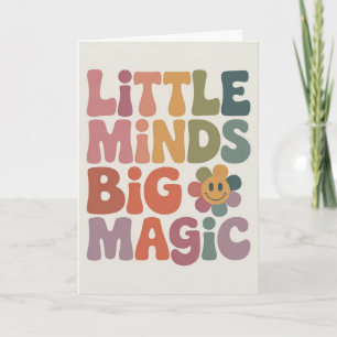 Little Minds Big Magic Retro Teacher Quote Card