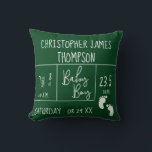"Little Miracle: Personalised Baby Boy Photo Throw Cushion<br><div class="desc">Welcome the newest addition to your family with the "Little Miracle" Personalised Baby Boy Photo Throw Pillow. This custom pillow beautifully showcases your baby boy's photo on one side, while the other side features an elegant and modern mix of typography detailing his full name, birth date, weight, length, and time...</div>