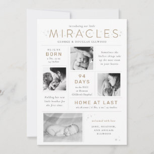 Little Miracles Twin Preemie NICU Infographic  Announcement