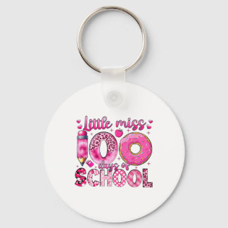 Little Miss 100 Days Of School Girls 100th Day Of  Key Ring
