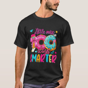 Little Miss 100 Days Smarter Donut Bow 100th Day O T-Shirt