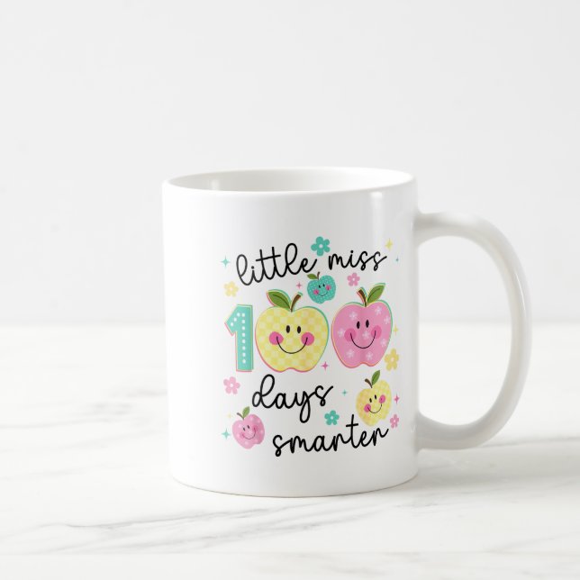 Little Miss 100 Days Smarter Kids Girls 100th Day  Coffee Mug (Right)