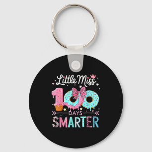 Little Miss 100 Days Smarter Kids Girls 100th Day Key Ring