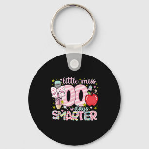 Little Miss 100 Days Smarter Kids Girls 100th Day Key Ring