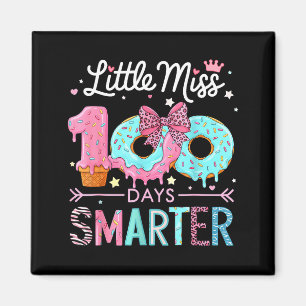 Little Miss 100 Days Smarter Kids Girls 100th Day  Magnet