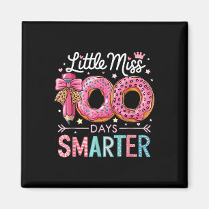 Little Miss 100 Days Smarter Kids Girls 100th Day Magnet