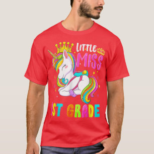 Little Miss 1st Grade Back To School Hello First G T-Shirt