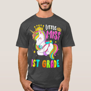 Little Miss 1st Grade Back To School Hello First G T-Shirt
