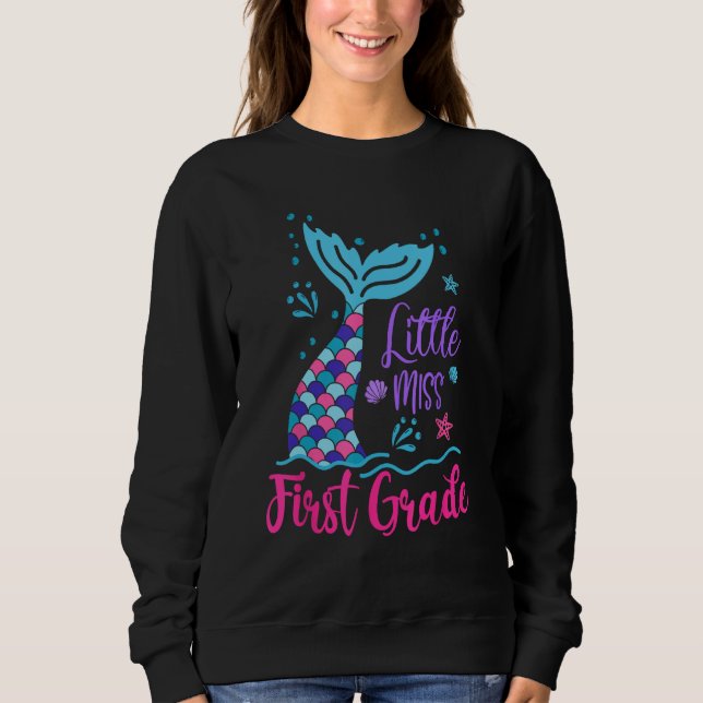Little Miss 1st Grade Girls Back To School Shirt D (Front)