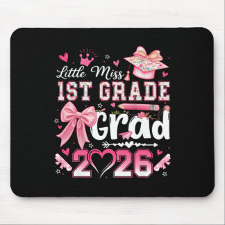 Little Miss 1st Grade Grad 2026 Girls Kids Graduat Mouse Pad