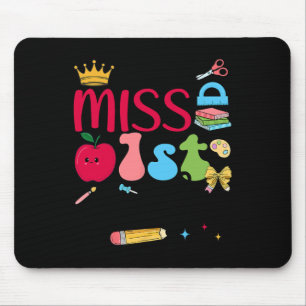 Little Miss 1st Grader First Day Of School First G Mouse Pad