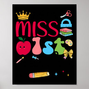 Little Miss 1st Grader First Day Of School First G Poster