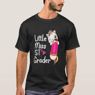 Little Miss 1st Grader Unicorn Back To School Cute T-Shirt