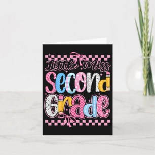 Little Miss 2nd Grade Back To School Girls Kid Coq Card