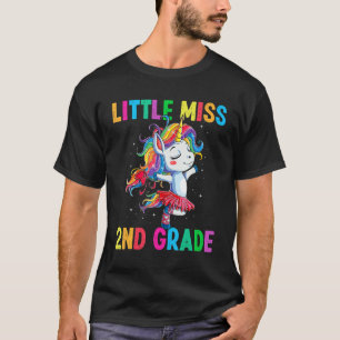 Little Miss 2nd Grade First Day Of School Unicorn T-Shirt